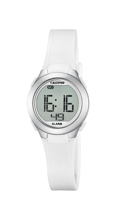 Calypso en color blanco K5677/1 reloj mujer o niña digital correa caucho